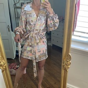 Buddy love Adeline sequin wrap dress